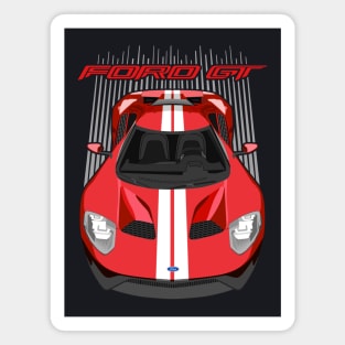 Ford GT-red and white Magnet